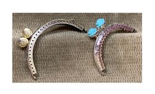 VINTAGE 2 BEAUTIFUL OLD LOOKING PURSE CLASP CLUTCH FRAMES- YOU MAKE THE REST