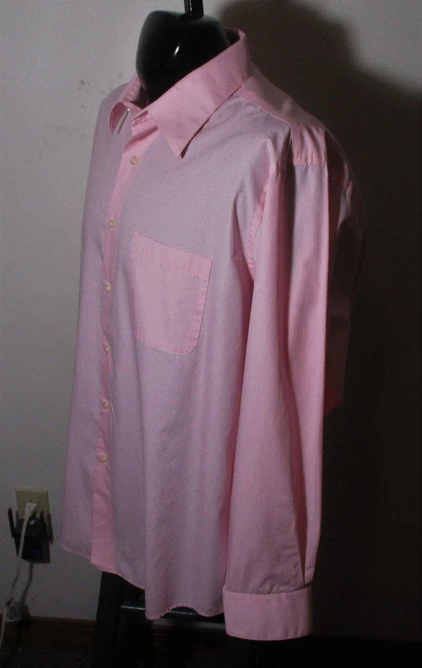 Alexander Julian COLOURS Pink Lg Sleeve Dress Shirt Men's Size XL, 17/17.5.34-35 - Image 4 of 4