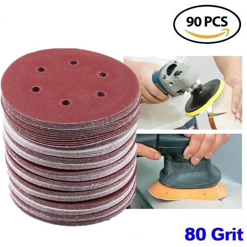 80 Grit Sanding Discs Sandpaper Hook 