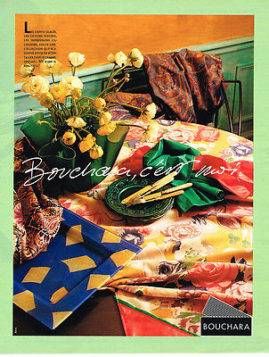 ADVERTISEMENT ADVERTISING 074 1988 LES TISSOS BOUCHARA 3