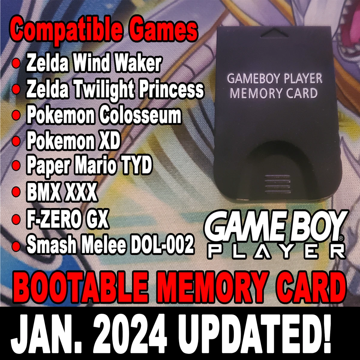 GameBoy Player GameCube Memory Card Bootable Disc Replacement
