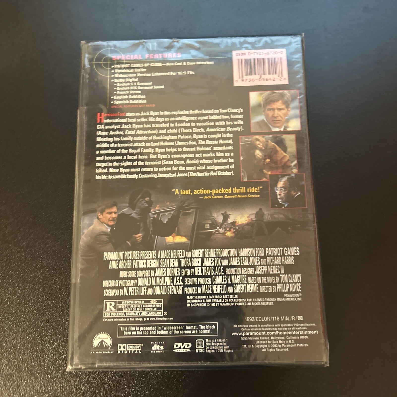 Patriot Games (DVD, 1992) DVD SEALED 97360564242 eBay