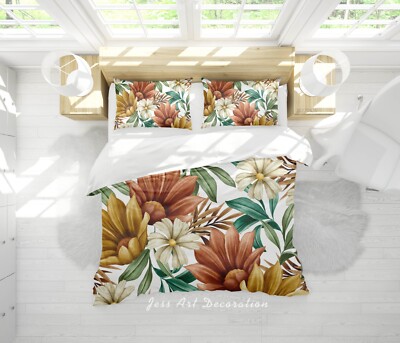 3D Blumen Blatt Einfach Ländliches Muster Quilt Cover Set Bettwäsche Sets Kis...