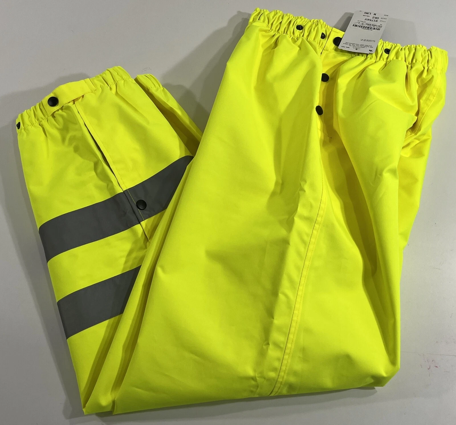 MEDIUM SPIEWAK S1756V WATERPROOF VIZGUARD RAIN PANTS HIGH VIS YELLOW MEDIUM LONG