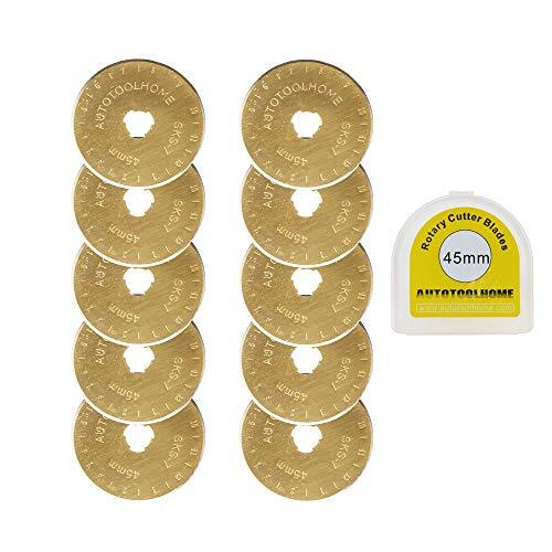 10x Rotary Cutter Blades 45mm - Rollschneiderklingen Für Nähen & Quilten