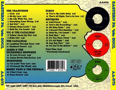 VARIOUS ARTISTS EASTERN PA 60'S SOUL NEW CD