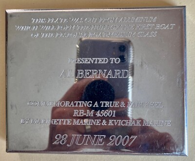 U.S.COAST GUARD ALUMINUM BLOCK OF THE HULL FROM THE FIRST RBM