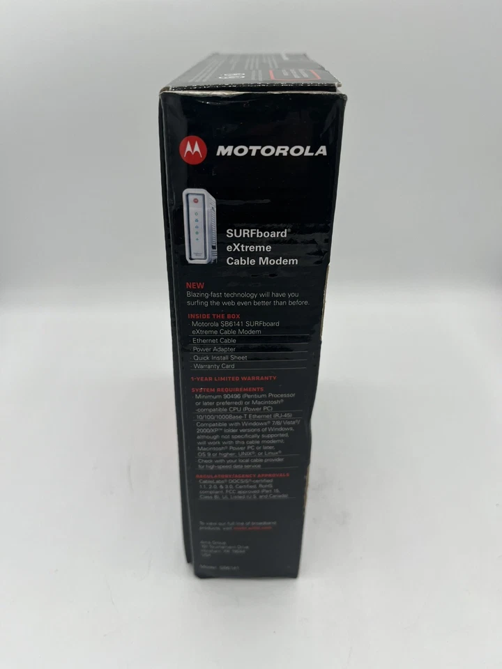 Motorola SURFboard Cable Modem SB6141 DOCSIS 3.0 White 8 Times Faster New In Box - Image 4 of 4