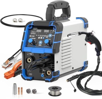 Soldador MIG de aluminio de 155 A, doble voltaje, 110 V/220 V, máquina soldadora