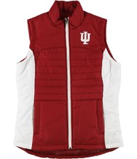 G-iii Sports Womens Indiana University Outerwear Vest, Red, X-large