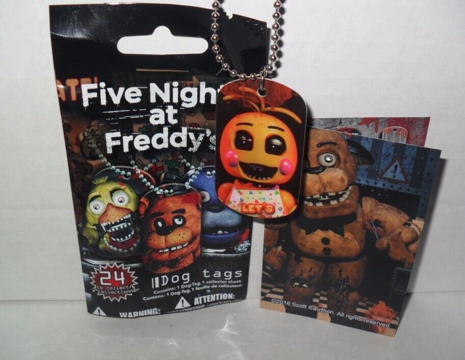 2016 Five Nights at Freddy's Single Dog Tag Necklace #18 New