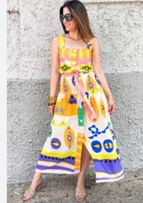 ZARA WOMAN PRINTED MIDI STRAIGHT NECK DRESS MULTICOLOR SIZES XS. 7698/026 FW23