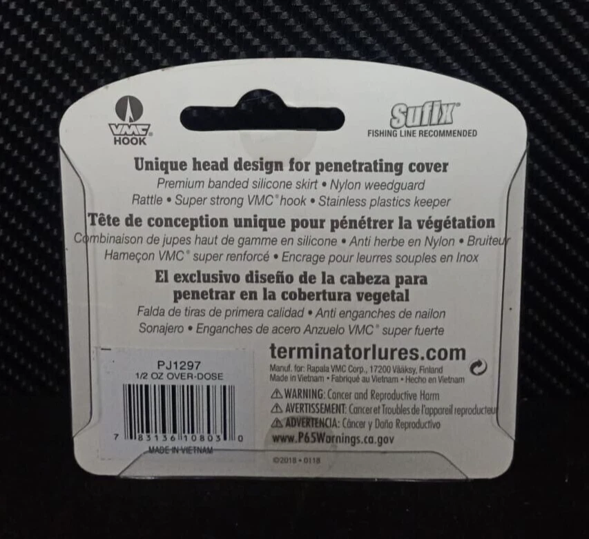 Terminator Pro's Jig Weedless 1/2 oz plantilla de pesca cebo - sobre dosis Foto 3 de 4