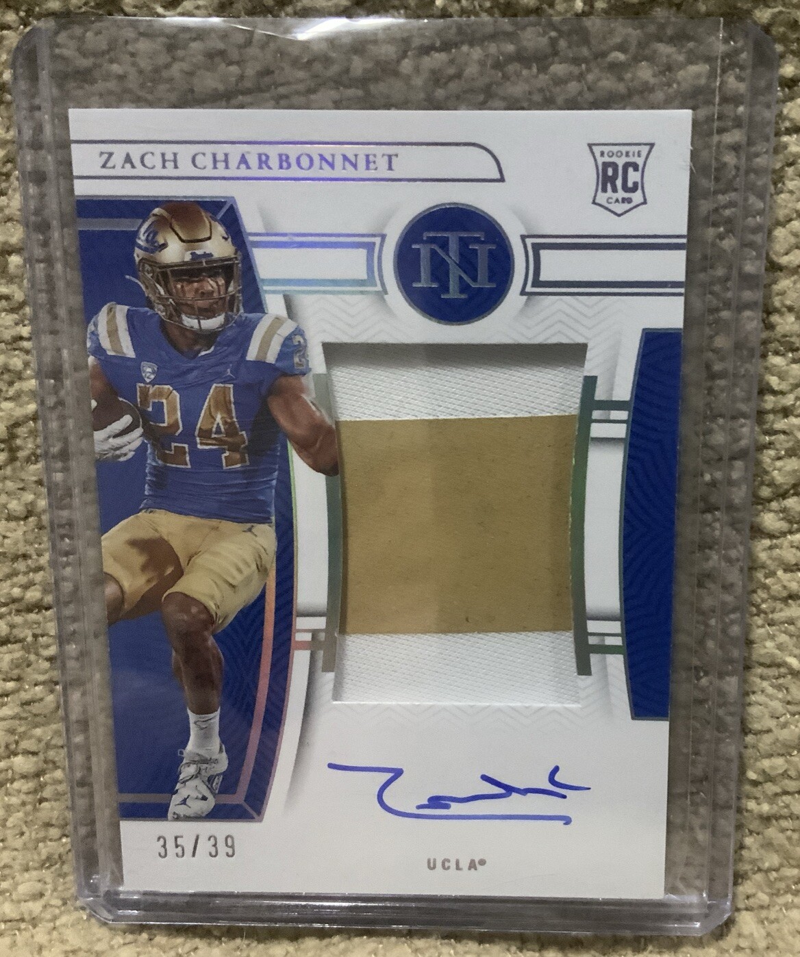 Zach Charbonnet Panini National Treasures Collegiate College Materials Signatures #ZAC Silver
