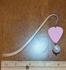 Pink & Black PLAYBOY GUITAR PICK Handmade Silverplate BOOKMARK   *Moving Sale* — photo 3
