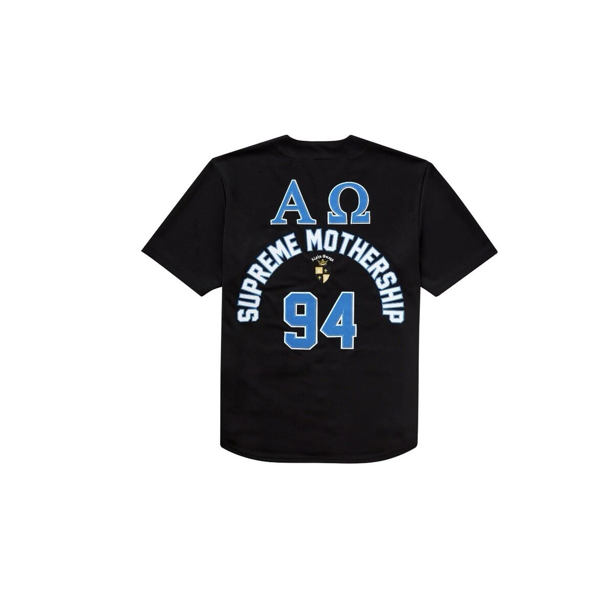 Supreme Alpha Omega Baseball Jersey Black Size: Extra Large Supreme Alpha Omega Baseball Jersey Black Size: Extra Large
