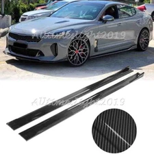 For KIA Stinger 2018-2023 2.2M 86.6" Carbon Fiber Side Skirts Extension Splitter
