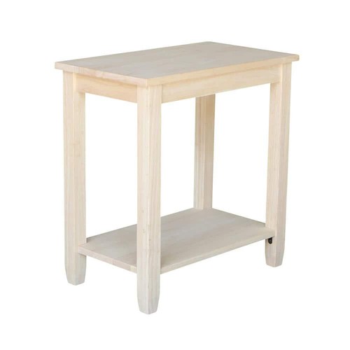 International Concepts Accent Table 25" H X 24" W, Rectangle Unfinished Wood - Picture 4 of 8