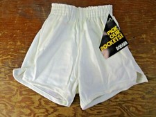 Vintage NOS 70's Dodger gym running Shorts Youth Sizing White