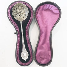 Gorgeous Silver Sugar Sifter, by George William Adams, Original Gift Case, 1877