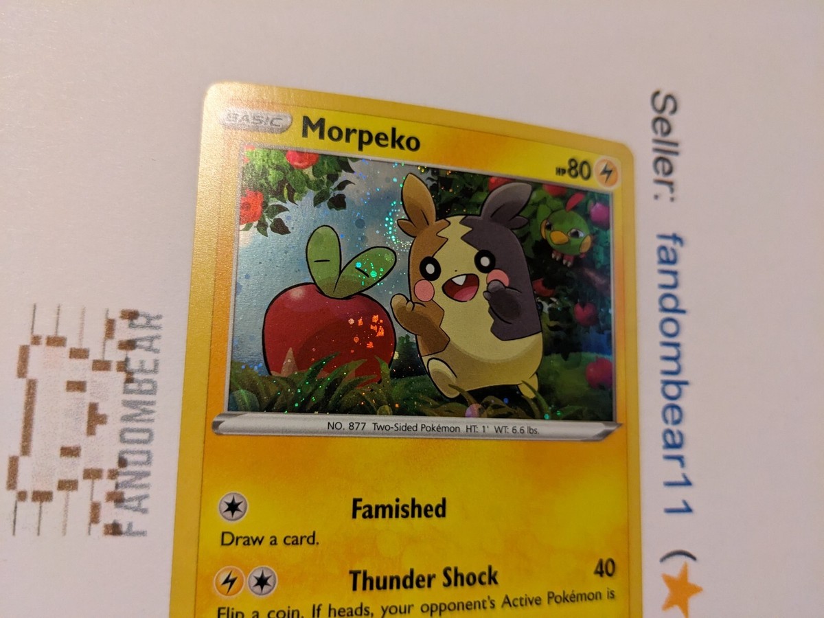 Morpeko DOUBLE SWIRL Cosmos Holo Black Star PROMO card SWSH031