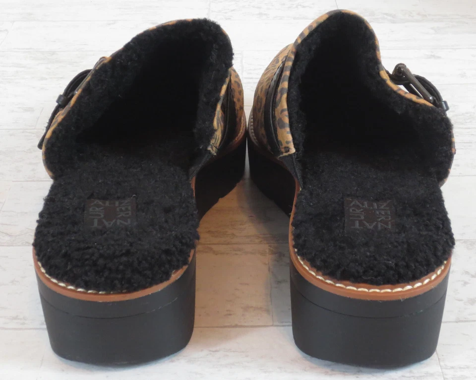 Naturalizer Platform Wayde Mule Womens Size 10W Dark Brown Cheetah Leather - Image 3 of 4