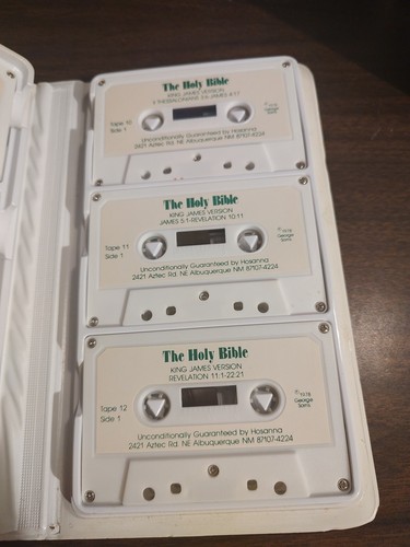 The Holy Bible 12 Cassette Tapes KJV New Testament Read By George Sarris - Picture 5 of 6