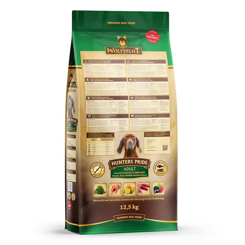 Wolfsblut Adult Hunters Pride - Fasan, Ente und Kaninchen Trockenfutter 12,5 kg - Bild 3 von 4