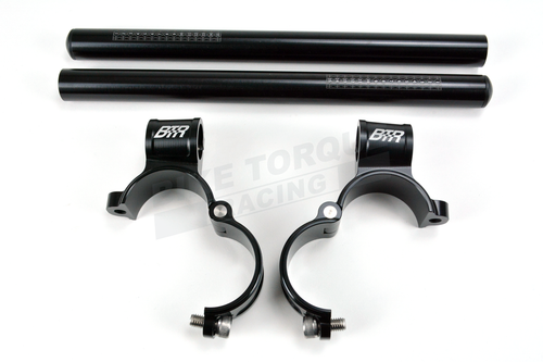 50mm BTR Hinged Clip-Ons & Domino Grips To Fit Suzuki GSXR750 K4-K5 04-05 - Picture 6 of 12