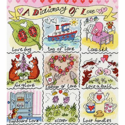   Counted cross stitch kit  Dictionary of Love XDO11  Bothy Threads  
