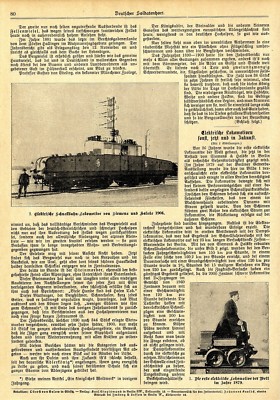 Erste elektrische Lokomotive der Welt Schnellbahn-Lokomotive