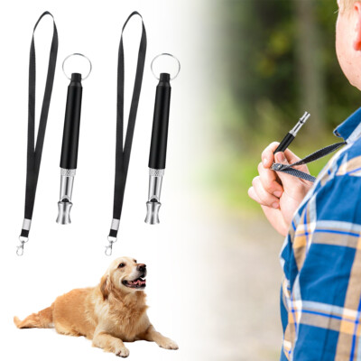 2Stück Hundepfeife Hochfrequenzpfeife lautlos + Hund Schlüsselband Signalpfeife
