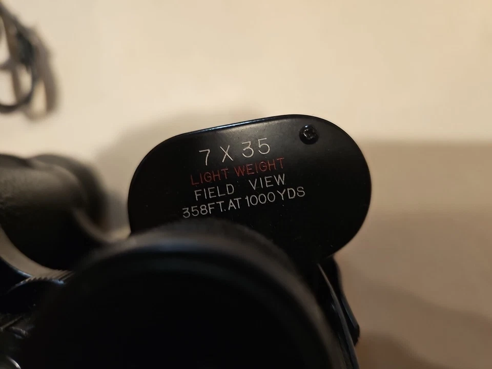 TASCO FULLY COATED 7X 35 BINOCULARS MODEL 304 FIELD 359ft@ 1000yds Excellent  - Image 3 of 4