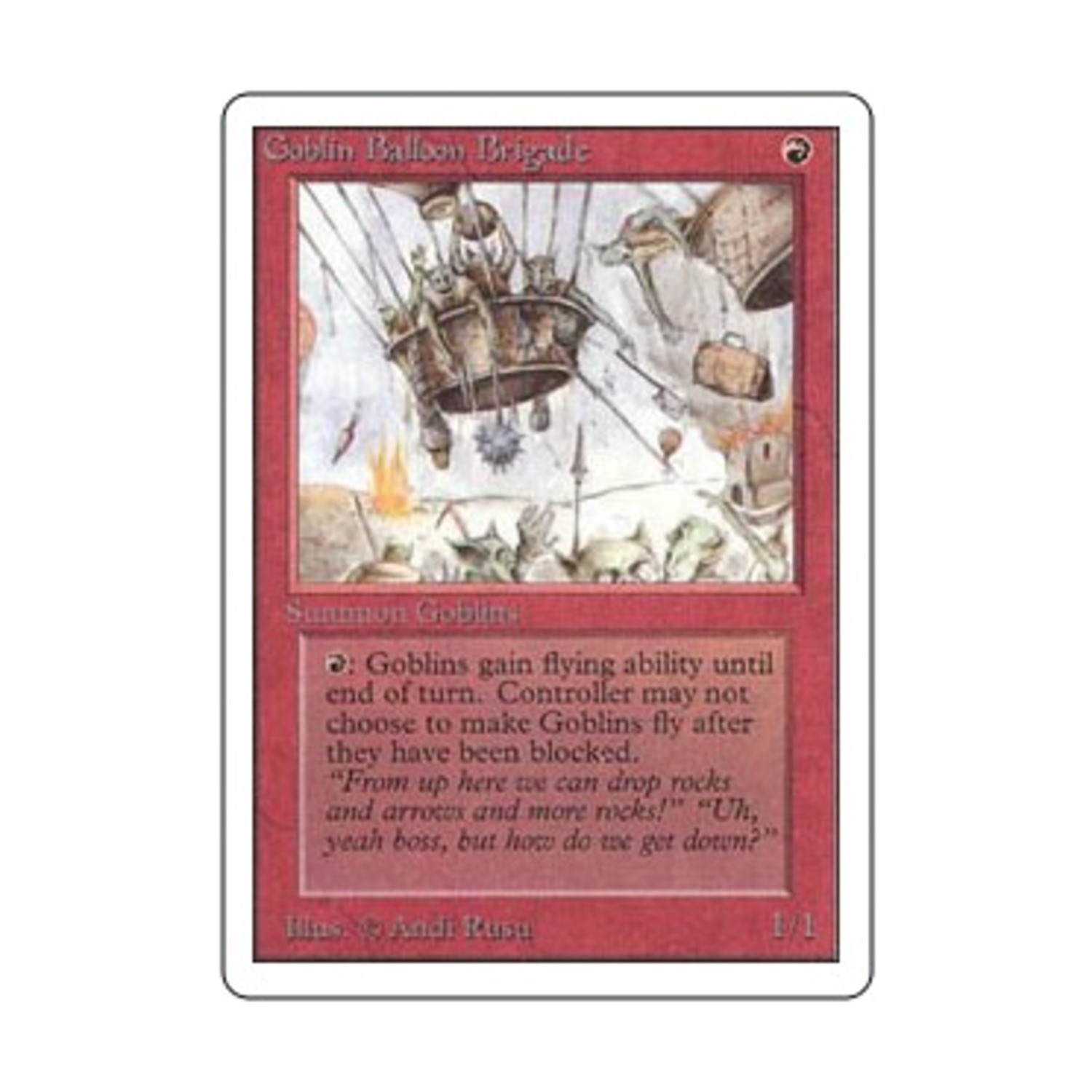 WotC MtG Unlimited Goblin Balloon Brigade (U) EX