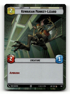 FOIL - Star Wars Kowakian Monkey-Lizard (Hyperspace) 997 - Legends of the Force