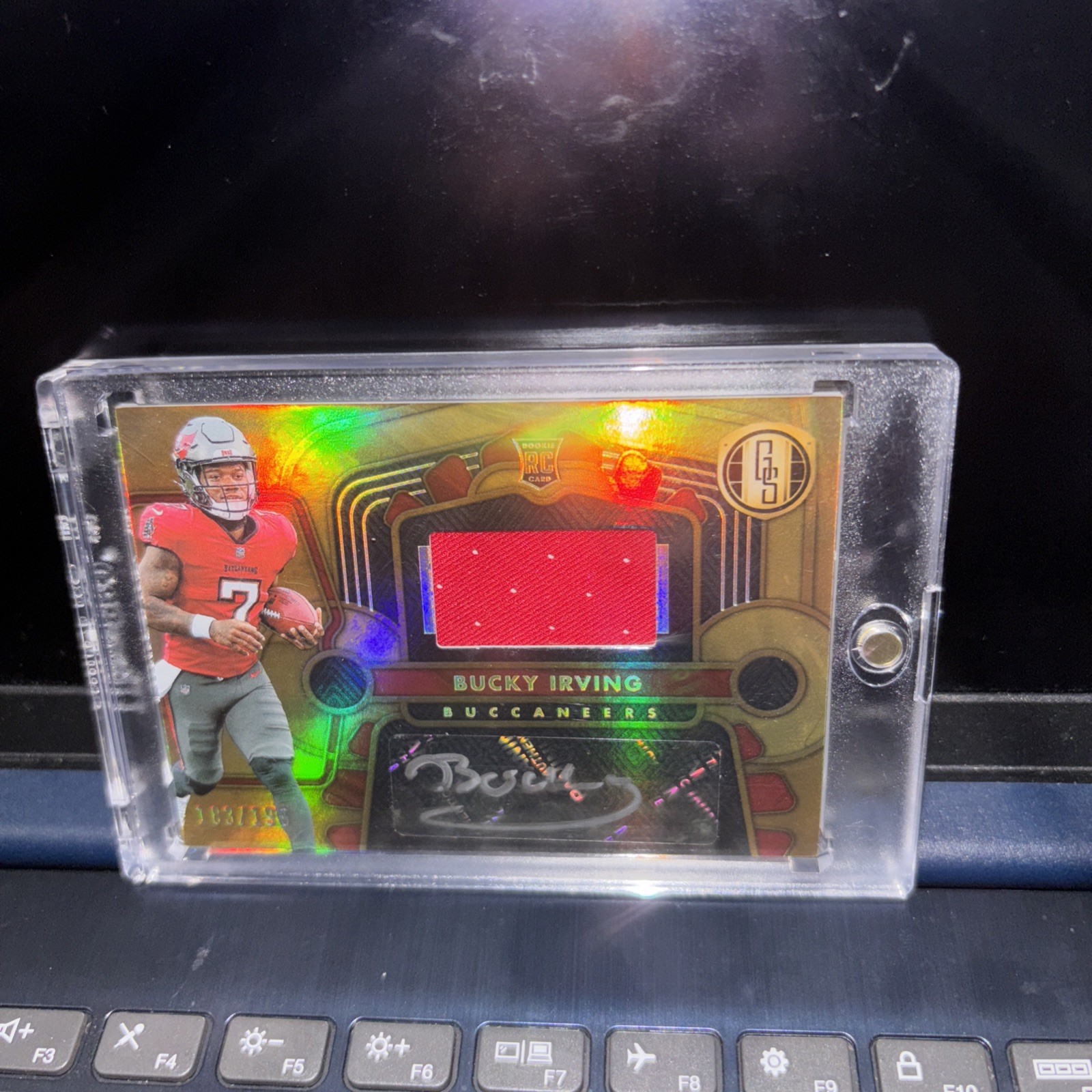 BUCKY IRVING RC * /199 * 2024 PANINI GOLD STANDARD AUTO PATCH SIGNATURE #221