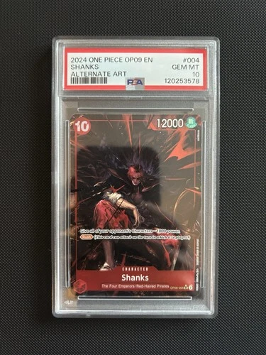 Shanks OP09-004 SR Alt Art Emperors in the New World - PSA 10 Gem Mint