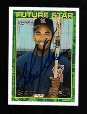 GARRET ANDERSON Anaheim Angels 1994 Topps GOLD Future Star SIGNED / AUTO RC Card