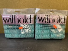 Wilhold 20 Medium Brush Rollers & Picks For Hair Up To 8" 9902 Teal NOS VINTAGE