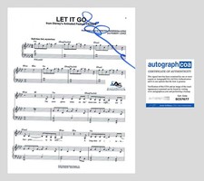 IDINA MENZEL AUTOGRAPH SIGNED FROZEN LET IT GO SHEET MUSIC ACOA