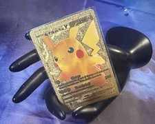 Pokemon Pikachu V Gold Foil Fan Art Carta da Collezione - 190 HP - 170/185