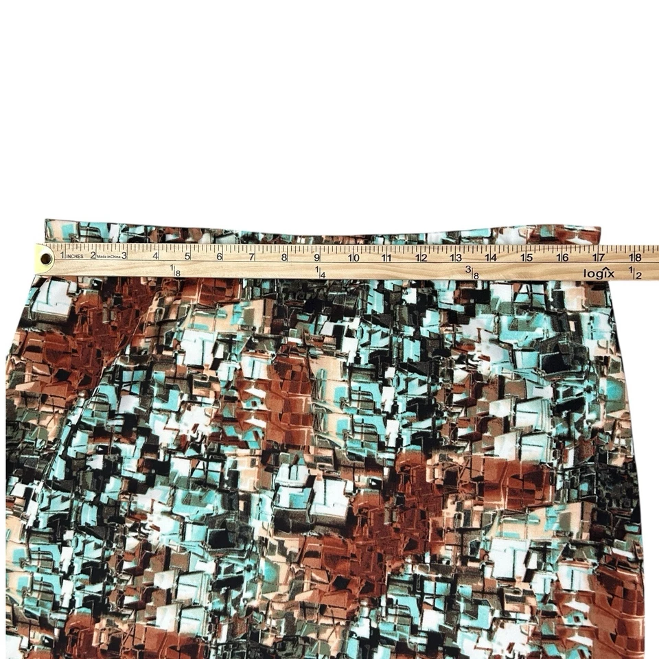 Falda Lápiz Betsey Johnson Mezcla Boho Cintura Elástica Hasta la Rodilla Elástica Talla XL Foto 4 de 4