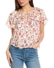 Isabel Marant E'toile Penelope Silk-Blend Blouse Women's Beige 34