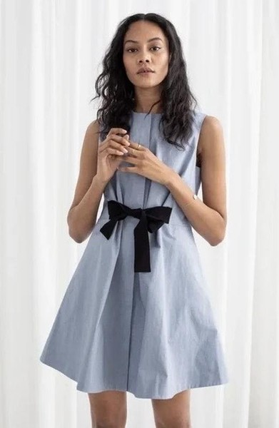 Women & Other Stories Dress Blue Cotton 34 / XS /
