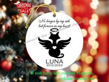 Personalized Pet Memorial Ornament, Custom Cat Ornament, Forever Loved Orname...