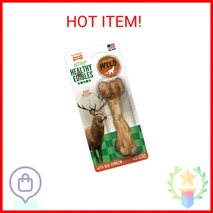 Nylabone Healthy Edibles WILD Natural Longer-Lasting Chew Treats, Venison Flavor - Image 2 of 2