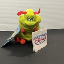 Disney Store Pixar Plush Bean Bag A Bugs Life Heimlich 9" Long NWT Caterpillar