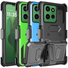 For Motorola Moto G Power 5G 2025 2024 Case Clip Holster Cover Screen Protcetor