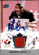 Genevieve Lacasse Signed 2015 Upper Deck Canada Women Jersey Card Team Canada