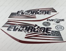 Evinrude 115 hv ETEC H.O. 2007-2017 USA Flag Valkoinen Cowl Perämoottori tarrat set